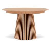 Freya - table à manger ronde extensible - effet bois - 4 à 8 personnes - Bois