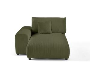 Lisa Design Garance - Module d'assise méridienne Gauche - en Velours côtelé