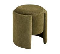 Lisa Design - Joe - Pouf avec Rangement en Velours texturé, Vert