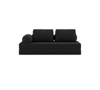 Lisa Design - Lonny - Canapé 3 Places Convertible en Velours côtelé, Noir