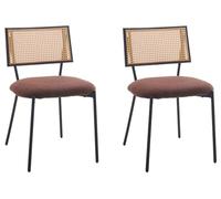 Lisa Design Luciano - Lot de 2 chaises - en Tissu Bouclette