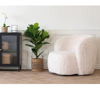 Lisa Design - Maeto - Fauteuil - en Fausse Fourrure, Ecru