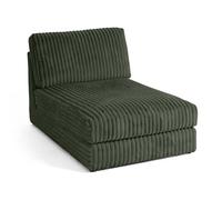 Lisa Design - Module de Canapé d'angle Jasper en Velours Côtelé Vert 1 Place - Salon