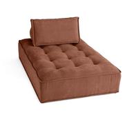 Marisol - module d'assise méridienne - velours texturé - Terracotta Terracotta G