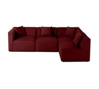 Lisa Design Nova - canapé modulable d'angle Droit - 5 Places - en Velours