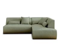 Onyx - canapé modulable d'angle droit 5 places - en tissu - Vert sauge