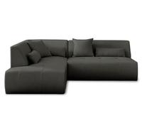 Lisa Design Onyx - canapé modulable d'angle Gauche 5 Places - en Tissu