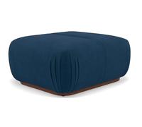 Penelope - pouf en velours texturé - Bleu