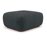 Lisa Design - Penelope - Pouf en Velours texturé, Noir
