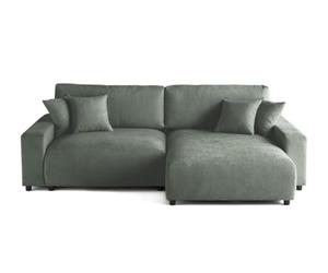 Lisa Design Pivoine - canapé d'angle réversible - 4 Places - Convertible avec Coffre - en Velours texturé