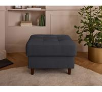 Lisa Design - Pouf Anna en Velours Gris Foncé - Salon