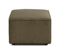 Lisa Design - Pouf Arty en Velours Côtelé Vert - Salon