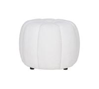 Lisa Design - Pouf Helda en Tissu Bouclette Ecru - Salon