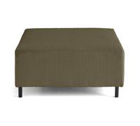 Lisa Design - Pouf Modulable Edinburg en Velours Côtelé Vert - Salon