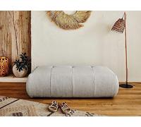 Lisa Design - Pouf Modulable Onyx en Tissu Gris Clair - Salon