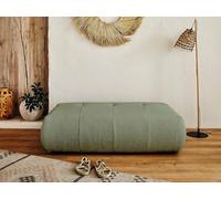 Lisa Design - Pouf Modulable Onyx en Tissu Vert Sauge - Salon