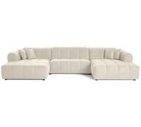 Lisa Design Ray - canapé panoramique en U 7 Places en Tissu texturé