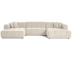 Lisa Design Ray - canapé panoramique en U 7 Places en Tissu texturé