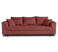 Lisa Design – Canapé Rune – en velours côtelé – Terracotta 3 places