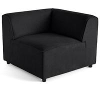 Lisa Design - Suaro - Module d'angle réversible en Tissu texturé, Noir