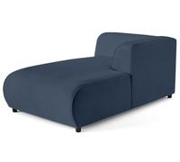 Suaro - Module d'assise méridienne droit en tissu texturé - Bleu