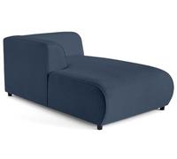 Suaro - Module d'assise méridienne gauche en tissu texturé - Bleu
