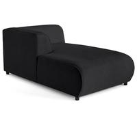 Suaro - Module d'assise méridienne gauche en tissu texturé - Noir