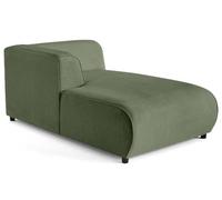 Suaro - Module d'assise méridienne gauche en tissu texturé - Vert