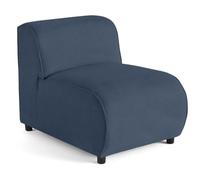 Lisa Design - Suaro - Module d'assise sans accoudoirs en Tissu texturé, Bleu