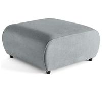 Lisa Design - Suaro - Pouf en Tissu texturé, Gris