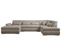 Vermont - Canapé d'angle panoramique en U - XXL - Droit - Beige Beige G