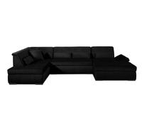 Lisa Design Vermont - canapé panoramique d'angle Gauche - 7 Places - XXL - en Velours