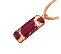 Lisa MGPL12 Pendentif en verre de Murano avec feuille d'or Venise Italie 3 x 1 cm