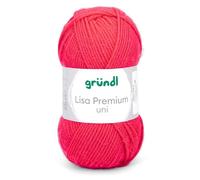 Lisa premium uni - Corail fluo - 47 - 50g - 133m - 100% acrylique