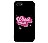 Lisa Prénom Fille Style Vintage Années 70 Personnalisé Rétro Coque pour iPhone SE (2020) / 7/8