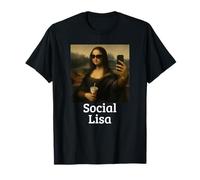 Lisa Sociale Leonardo Da Vinci, influenceuse drôle Mona Lisa T-Shirt