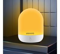 LISAAVO Petite lampe tactile rechargeable avec batterie 2600 mAh avec 3 couleurs de lumière, luminosité variable, veilleuse portable pour chambre à coucher, salon, bureau, camping, lumières d'ambiance