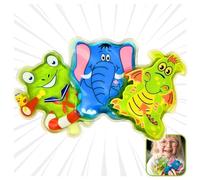 LisaCare Coussinets rafraîchissants pour enfants - Lot de 3 compresses froides et chaudes - Coussinets non toxiques avec motif grenouille