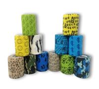 LisaCare Lot de 12 bandages de 7,5 cm pour entorses et ecchymoses - soutien musculaire, ligaments, articulations (mélange de motifs garçons)