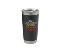 Lisandro Name Lisandro Personalized Name First Given Gobelet isotherme en acier inoxydable double paroi