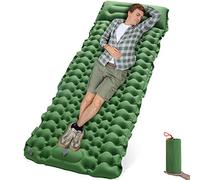 LISANNE Matelas de Camping Gonflable avec Pompe à Pied intégrée, Ultra léger et Compact pour Camping, randonnée, Voyage, Tente, Camping-Car, imperméable et Portable
