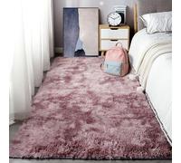 LISANSAN Grand Tapis Salon 200 x 200 cm Pelucheux Longs Tapis Style Moderne pour Chambre à Coucher, Salon, Crèche, Rose Pourpre