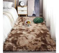 LISANSAN Tapis de Salon 190 x 300 cm Antidérapant Tapis Salon Shaggy Longs Super Doux Doux Moelleux pour Canapé Natte, Chambres d'enfant, Marron