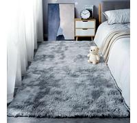 LISANSAN Tapis de Salon Moelleux à Poils Longs 400 x 440 cm Intérieur Moelleux Épais Moderne Longs Tapismoquette Chambre Extra Large pour Chambre à Coucher, d'enfant, Gris Clair