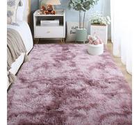 LISANSAN Tapis Salon Shaggy 200 x 360 cm Dessous Antidérapant Grand Tapis pour Enfant Chambre Lavable Moderne Élégant Facile à Entretenir pour Decoration Salon, Chevet, Rose Pourpre