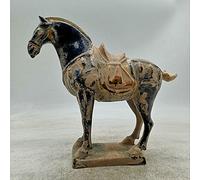 LISAQ Ancienne céramique Chinoise Tang Sancai Poterie Ancienne Statue de Cheval de Guerre