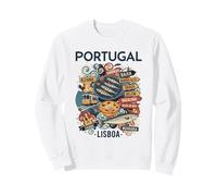 Lisboa Lisbonne Portugal Quartiers Alimentaires Sardines Pastels Sweatshirt