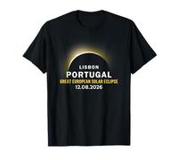 Lisbon, Portugal Great European Solar Eclipse 2026 T-Shirt
