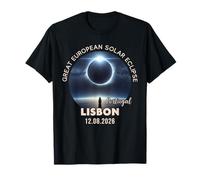 Lisbon, Portugal Great European Solar Eclipse 2026 T-Shirt