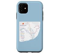 Lisbon Portugal Subway Train Railway - Souvenir Route Map Coque pour iPhone 11